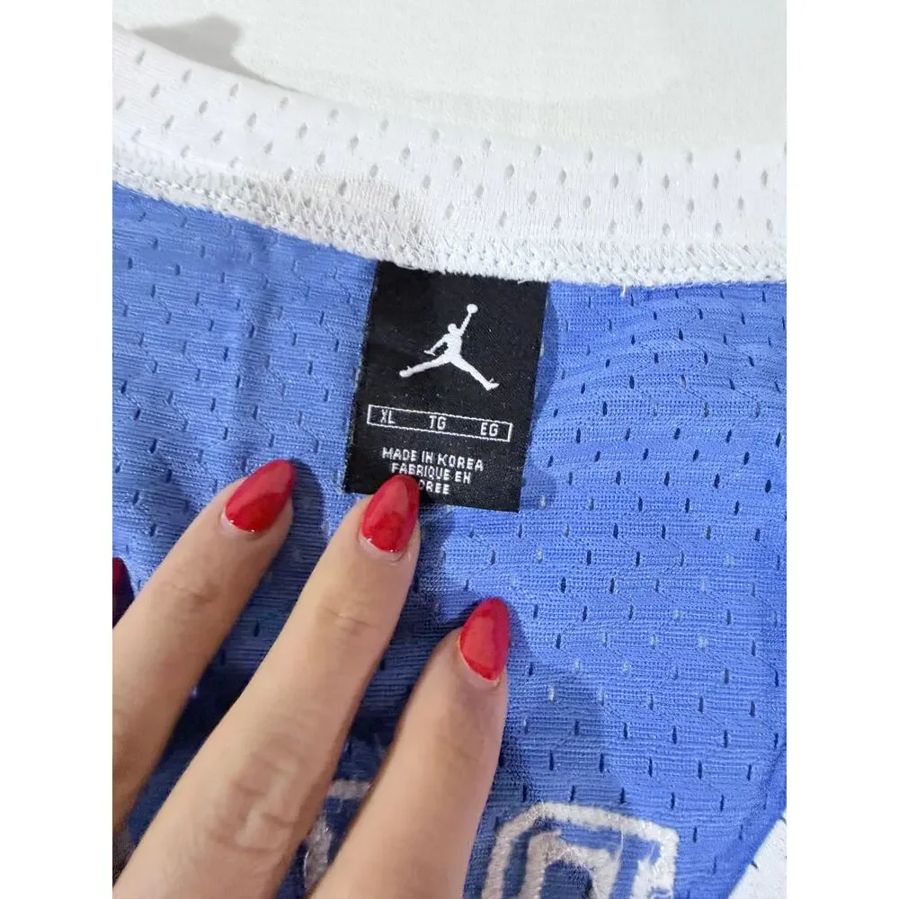 Jordan North Carolina Tar Heels blue basketball jersey
